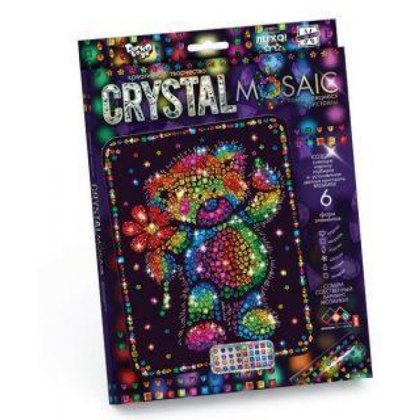 Набор креативного тв-ва Crystal Mosaic Мишка Радуга Игрушки Калуга