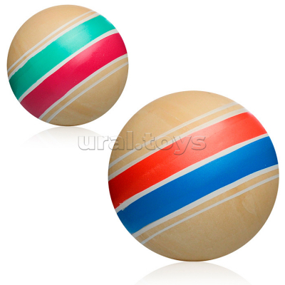 Мяч детский Эко Крестики-нолики, 7,5 см, ручное окраш., в ассорт.  Радуга Игрушки Калуга