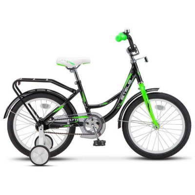 Велосипед 14" STELS Flyte 9.5"  Чёрный/салатовый арт.Z011 Радуга Игрушки Калуга