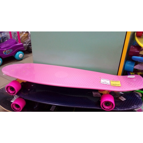 Скейтборд пластиковый Classic 27  pink TLS-402 Радуга Игрушки Калуга