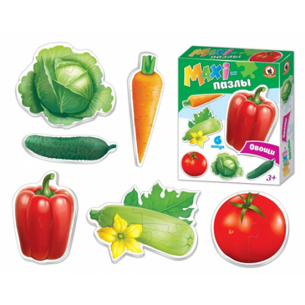 MAXI-пазлы Овощи (41058) Радуга Игрушки Калуга