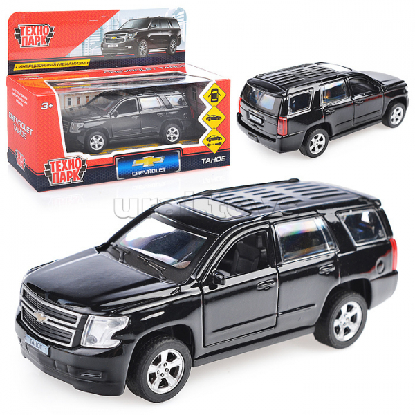 4690590184479 Машина металл "CHEVROLET TAHOE" 12см, открыв. двери, инерц, ЧЁРНЫЙ в кор. Технопарк в  Радуга Игрушки Калуга