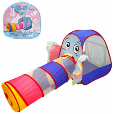 Палатка игровая с туннелем Слонёнок, сумка  Радуга Игрушки Калуга