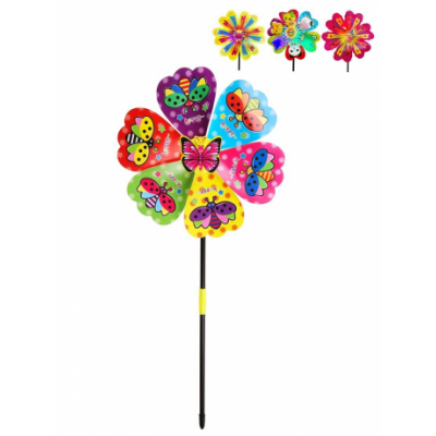 Вертушка Цветик 24 см со светом,держатель 40 см Радуга Игрушки Калуга