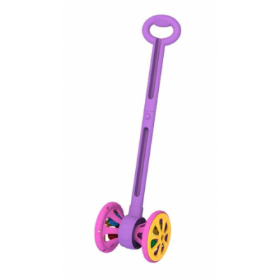 Каталка Весёлые колёсики с шариками (фиолетово-розовая) Радуга Игрушки Калуга