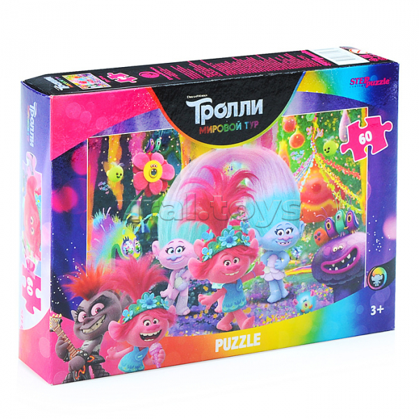Пазлы 60 "Trolls-2" Радуга Игрушки Калуга
