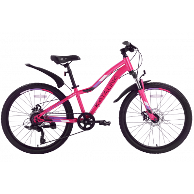 Велосипед Tech Team Katalina 24"х12" розовый Радуга Игрушки Калуга
