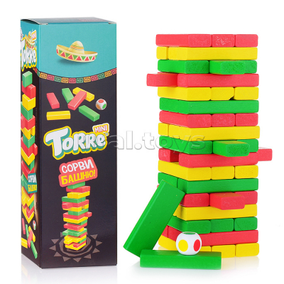 Игра для детей и взрослых "Torre mini" (падающая башня) Радуга Игрушки Калуга