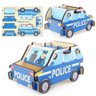 Пазл деревянный "Полицейска машина" Радуга Игрушки Калуга