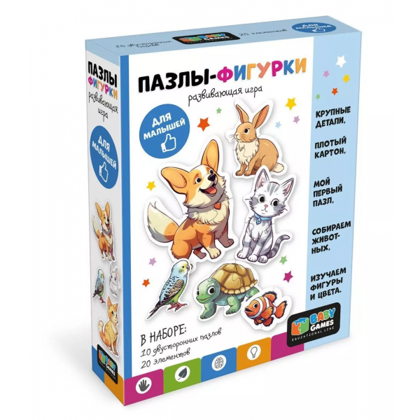 Пазлы-фигурки. Домашние животные Радуга Игрушки Калуга