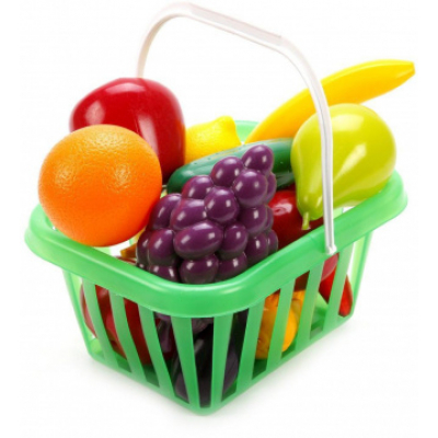 Игр. набор "Фрукты и овощи" в корзине (виноград, лимон, апельсин Радуга Игрушки Калуга