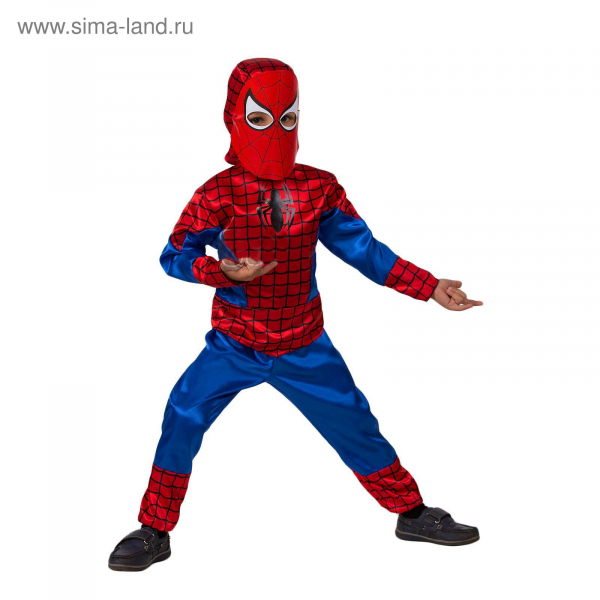 Карнавальный костюм "Человек-Паук" (куртка ,брюки,маска) текстиль р.40 Радуга Игрушки Калуга