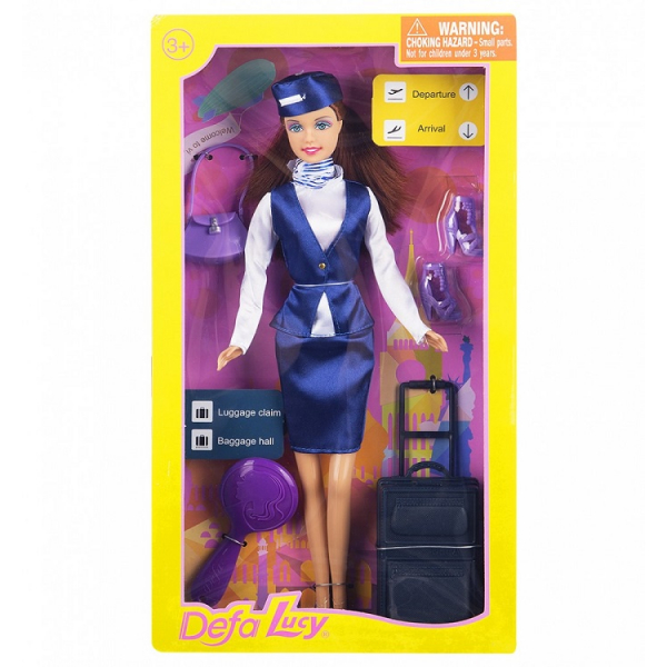 Кукла-стюардесса "Defa"  с аксессуар. Радуга Игрушки Калуга