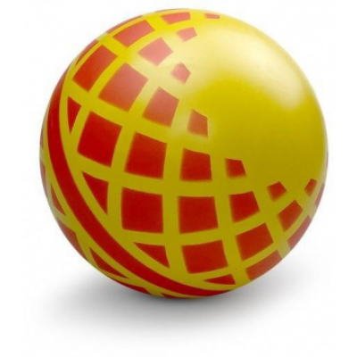 Мяч детский Кружочки 15 см, окраш. по трафарету Радуга Игрушки Калуга