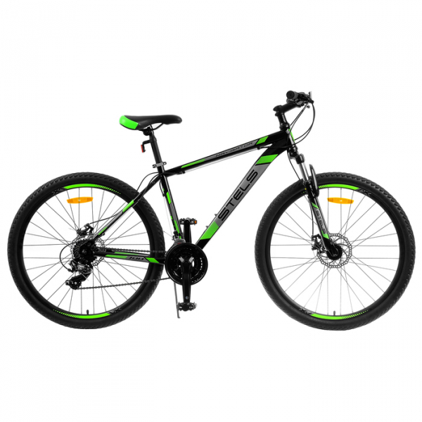 Велосипед 27.5" STELS  Navigator-700 V 17.5" Чёрный/зелёный арт.V020 Радуга Игрушки Калуга