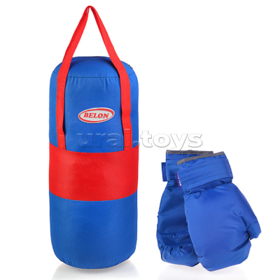 Набор для бокса Груша  50хd20см с перчатками,цв.красный+синий,ткань Оксфорд Радуга Игрушки Калуга